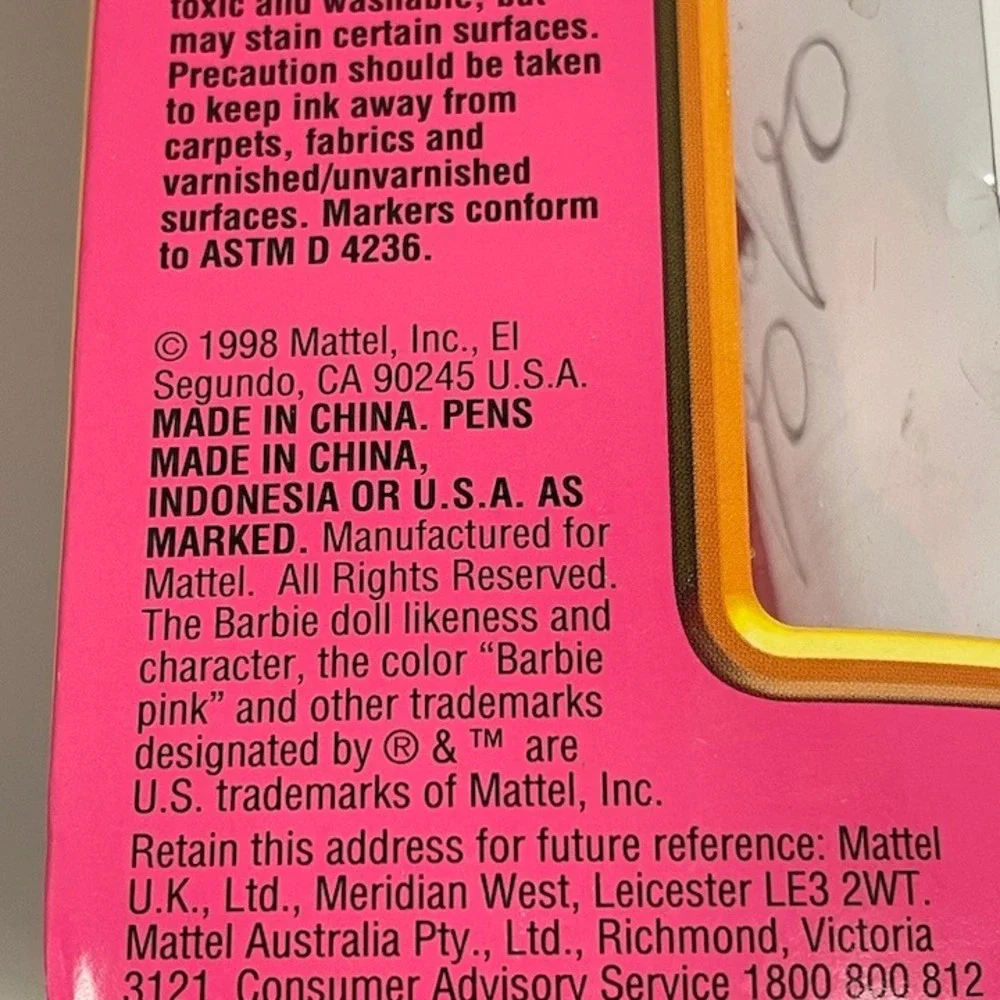 Very Velvet Barbie Doll Red Sparkly Gown Crown Markers Sticker Sheets‎ New